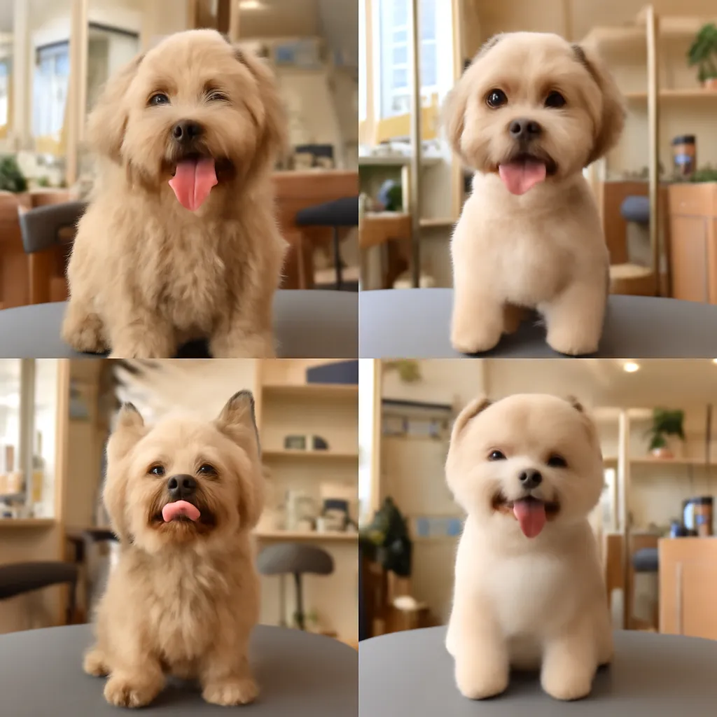 A dog showing off a freshly groomed coat